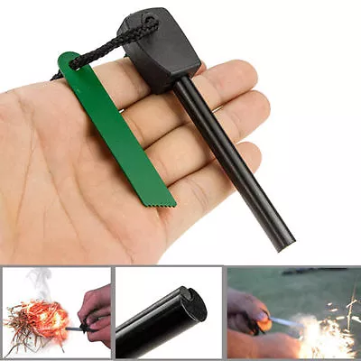 1Pcs Survival Magnesium Flint & Steel Striker Fire Starter Lighter Stick Camping • $3.99