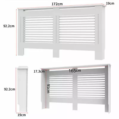 92/100cm Tall Large Radiator Cover Horizontal Vertical Cabinet MDF Grill Shelf • £69.92