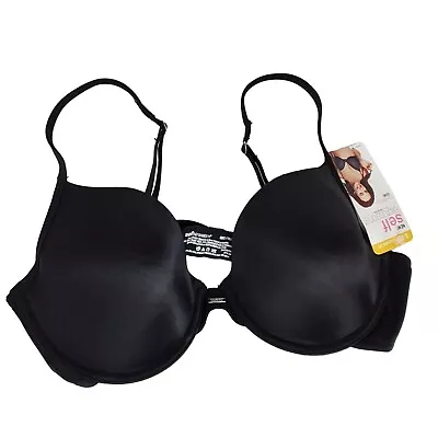 NEW Self Expressions By Maidenform I Fit Demi Bra 36C Black Underwire Padded • $13.45