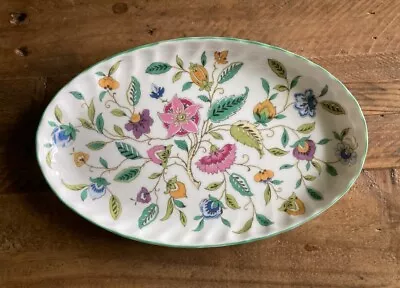 Vintage Haddam Hall Minton Bone China Oval Relish Platter Chintz Floral England • $24