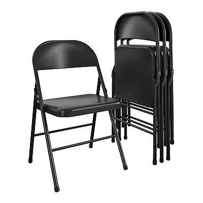 Mainstays Steel Folding Chair (4Pack) Heavy Duty And Durable Non-Marring Leg Tip • $90.21