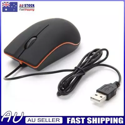 USB 3D Wired Optical Mini Mouse Mice For PC Laptop Computers Black *AU • $8.69