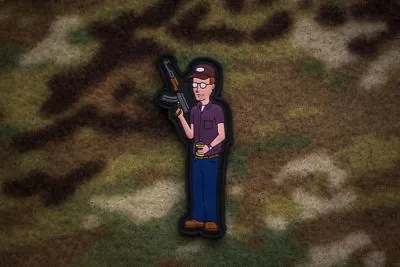 $12.95 • Buy Dale Gribble King Of The Hill 3D PVC Rubber Morale Patch Pocket Sand 
