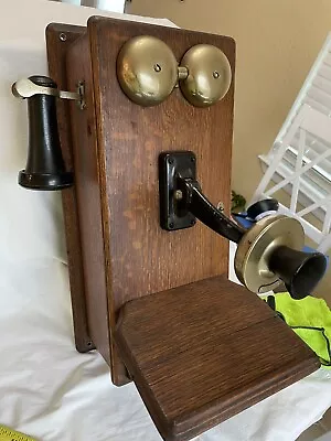 Antique Western Electric Oak Wood Box Wall Telephone Ring Box • $215.97