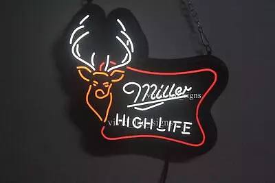 10  Vivid LED Miller High Life Deer Neon Sign Light Lamp Beer Bar Wall Decor • $84.99