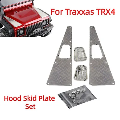 For  Trx-4 Land Rover Defender W016 Model Car Hood Skid Plate Metal Parts • $14.87