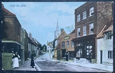 £3.99 • Buy ASH - HIGH STREET - Animated CANTERBURY - KENT - POSTCARD J.G CHARLTON C1900