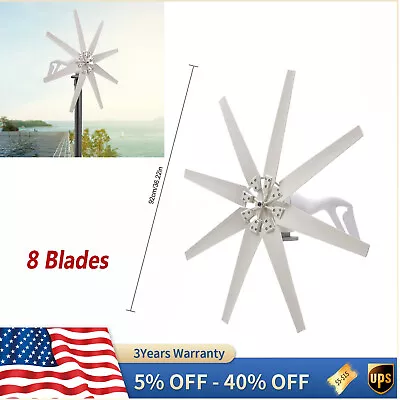 600W 8Blades Wind Turbine Generator Kit W/ Charge Controller Windmill Power • $237