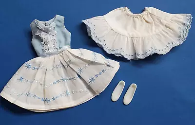 Vintage Barbie SKIPPER Doll DRESS SLIP & SHOES #1919 HAPPY BIRTHDAY 1960's • $34