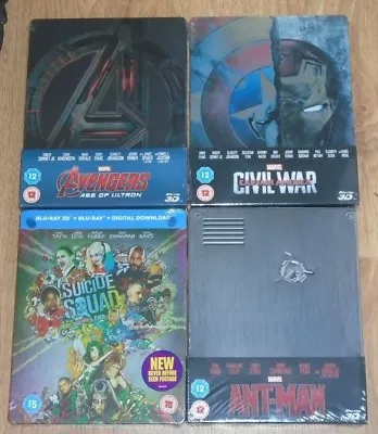 Super Heroes Bundle 3D (4 Blu-rays) Steelbook. NEW & SEALED (Zavvi UK). Marvel. • £110