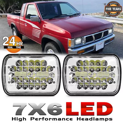 $35.94 • Buy For Nissan Pickup Hardbody 240SX D21 NX 5X7  7x6  LED Headlights Hi-Lo Beam 2PCS