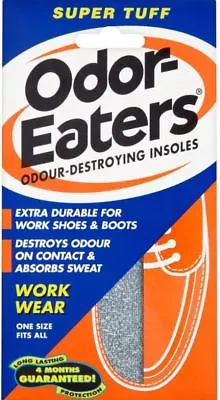 Odor Eaters Super Tuff Shoe Odour Washable Work Wear Insoles - 1 Pair • £7.90