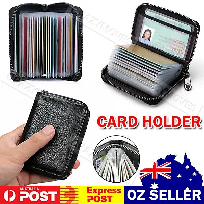 $9.85 • Buy Mini Leather 22 Card Wallet Business Case Purse Credit Card Holder VIC