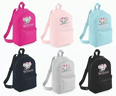 Personalised Embroidered ELEPHANT Boys Girls Rucksack Backpack Bag Mini School  • £17.99