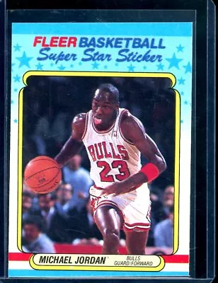 1988 Fleer Michael Jordan Super Star Sticker Bulls • $24