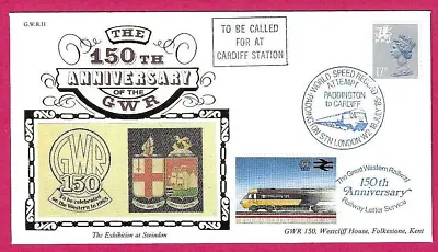 £5.25 • Buy GWR 150th Anniversary COVER 1985  Shs WORLD SPEED RECORD, Paddington-Cardiff