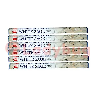 HEM SQUARE INCENSE Sticks WHITE SAGE Scents Meditation Aroma Fragrance • $2.45