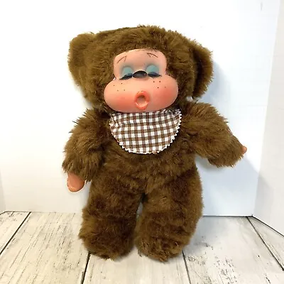 VTG Monchhichi Monkey 8  Stuffed Animal Rubber Face Thumb Suck Made In Taiwan • $18.59