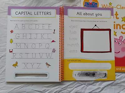 Wipe Clean Books First Writing Letters ABC Words Age 3+ Pegga-Pig Ladybird • £0.99