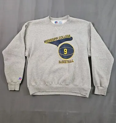 Vtg Mississippi College Russell Athletic Sweatshirt Basketball XL Gray • $24.88