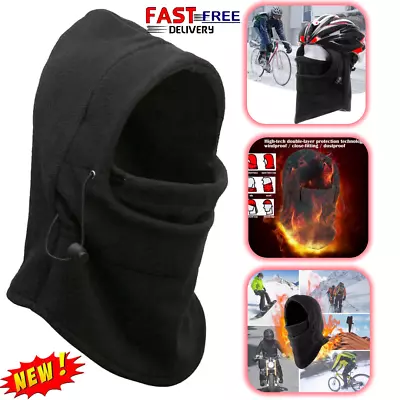 Winter Thermal Fleece Scarf Ski Face Cover Neck Warmer Snood Hood Balaclava Hat • £2.99