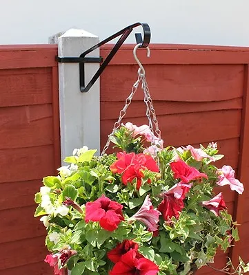 4 X Hanging Basket Brackets For Concrete Fence 'h' Post Easyfill Brackets H Post • £13.99