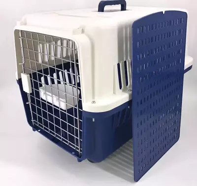 YES4PETS Navy XXXL Dog Puppy Cat Crate Pet Carrier Cage W Tray Bowl & Removable • $260.95