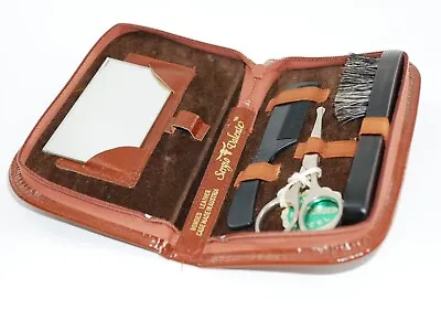 Vintage Sergio Valente Travel Manicure Pedicure Set Leather Case Missing 1 Piece • $12.99