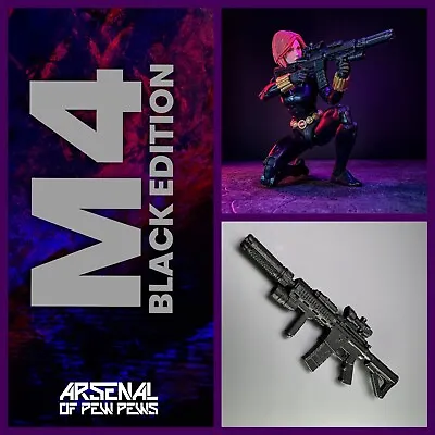 M4 [Black] - 1:12 Scale 3D Printed Action Figure Weapon Upgrade • $10