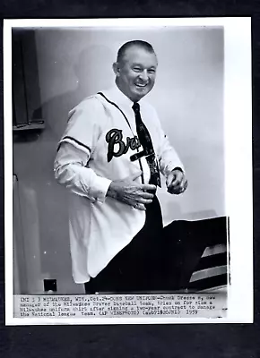 Chuck Dressen Named NEW Milwaukee Braves Manager 1959 Press Photo • $9.99