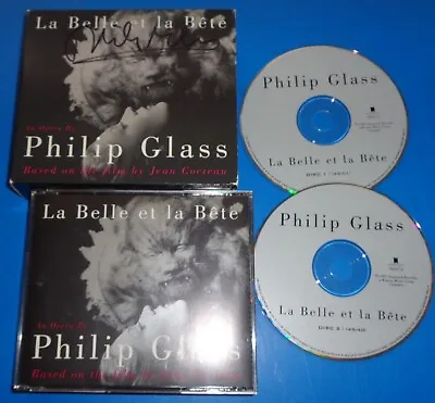 PHILIP GLASS La Belle Et La Bete - Nonesuch 2 CD - AUTOGRAPHED • $60