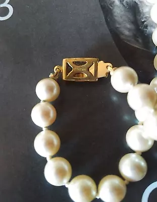 Necklace Choker Monet Faux Pearl Beads 18  Long Gold-tone Clasp Barely Used EUC • $23