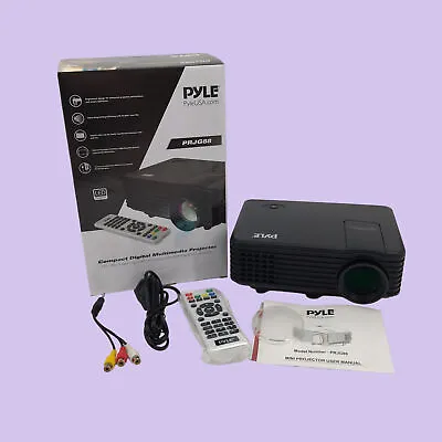 Pyle PRJG88 Portable 1080p Home Theater Video Projector Full HD Black #3370 • $47.69