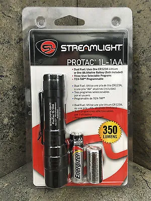 Streamlight ProTac 1L-1AA LED Flashlight 88061  - Dual Fuel 350 Lumens • $44.24