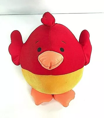 Moshi Microbead Red Gold Orange Plumpeez Rooster Stuffed Plush Pillow Micro Bead • $24.95