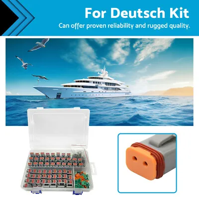 233Pcs Deutsch Kit DT 2 Way Series Connector Plug Waterproof Auto Marine DT2 Pin • $37.59