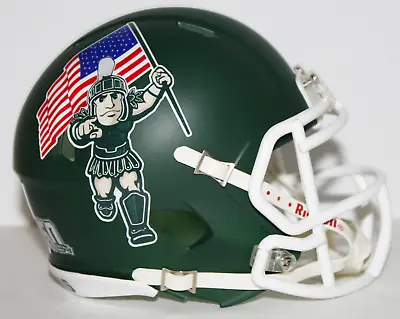 2022 Michigan State Spartans Custom Riddell Mini Helmet Vs Rutgers • $80