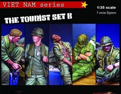 Unpainted 1/35 5pcs US Soldiers Vietnam War Resin Figure Model Kit Unassembled-B • £28.58