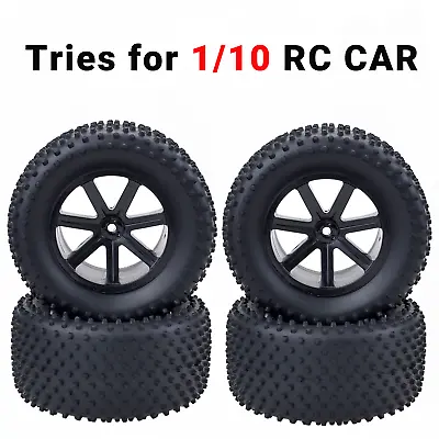 Desert Truck Nailed Wheels Tires 12mm Hub For 1/10 RC Off-Road Car Black（4pcs） • $36.99