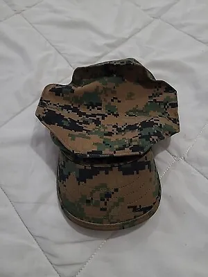 USMC COVER GARRISON MARPAT WOODLAND US MARINE CORPS CAP HAT X-Small GPOC • $9.99