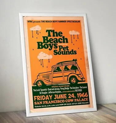 £7.99 • Buy Beach Boys Poster, The Beach Boys Gig Poster, Beach Boys Art Print, Rock Band