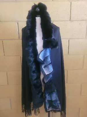 Fur Mink W/Denim Cape • $50