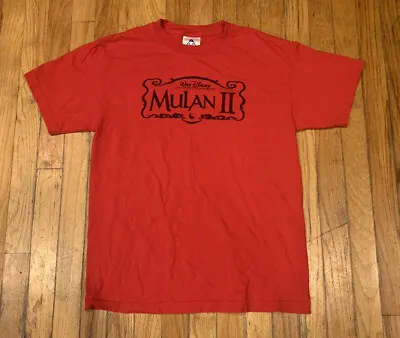 Vintage 2004 Walt Disney Mulan 2 II Promo T-Shirt Red Movie Tee Y2K Size Medium • $19.99