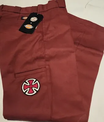 Dickies X Independent Truck Maroon  Pants-All Sizes. • $36.99