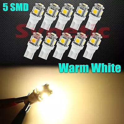 10x T10 175 922 5-LED Warm White Interior License Plate Package Kit  Light Bulbs • $7