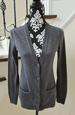 Gap Womens Merino Wool Blend Gray Button Front Sweater Cardigan Size S • $12.49