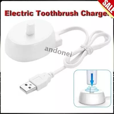 USB Plug Electric Toothbrush Charger Dock For Braun Oral B Charging Base White • $11.45