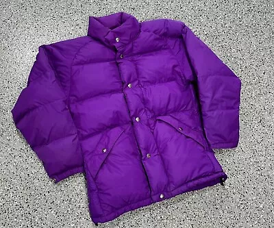 Vintage Mother Goose High Country Goose Down Puffer Jacket Purple Made USA 70s • $39.99