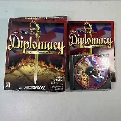 Diplomacy The Game Of International Intrigue PC Big Box Micro Prose  1999 • $35