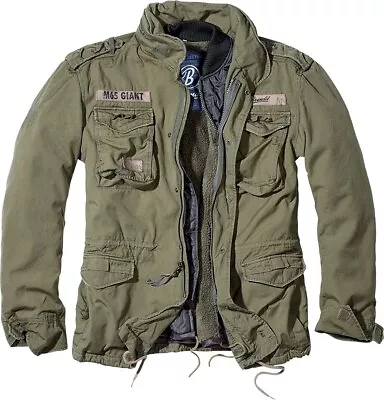 Brandit Jacket Men's Jacket Military M-65 Giant Parka 2 IN 1 Jacket Olive • $242.06